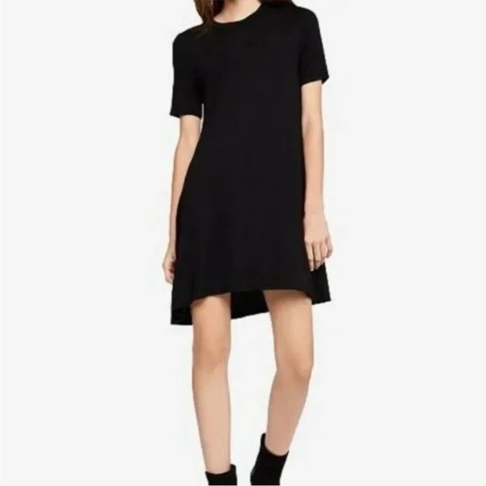 BCBGeneration Black Basic Rayon T-Shirt Mini Dress Size Large
